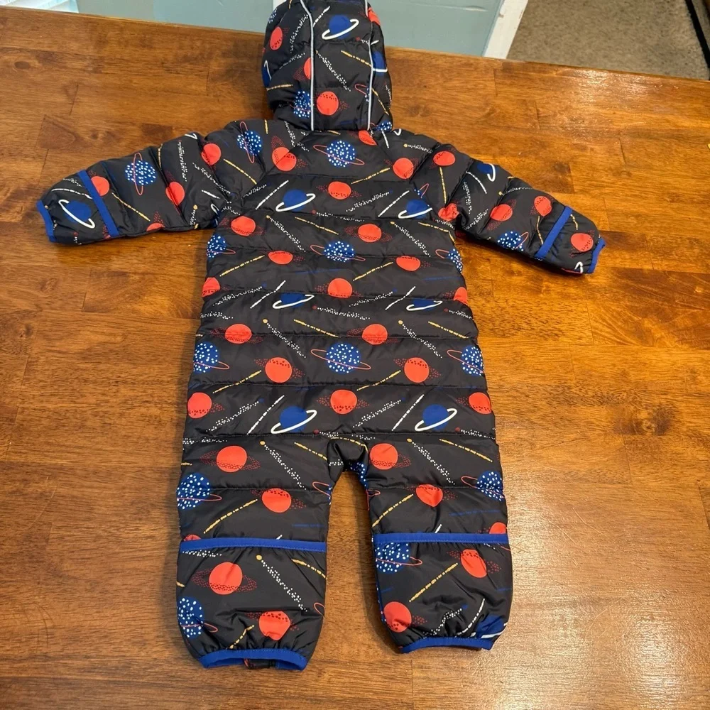 Hanna Andersson Cosmos Insulated Blue and Black Snowsuit Space size 6-12 months - Picture 5 of 7